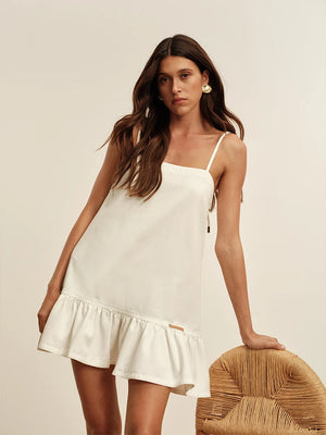 Emilie Denim Dress - White