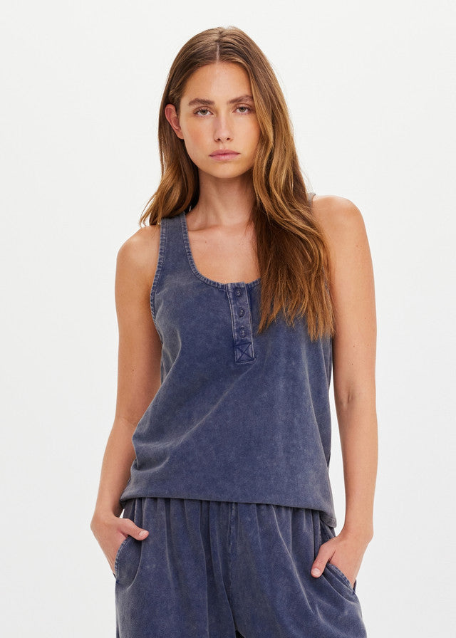 Soho Kapri Racerback Tank - Denim