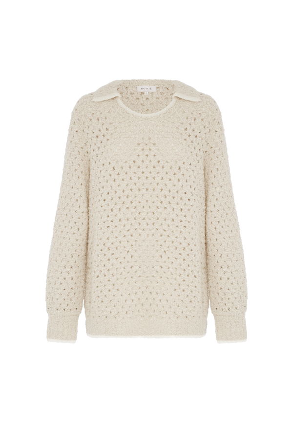 ROWIE The Label - Chanti Boucle Knit Jumper Sand - Jumpers