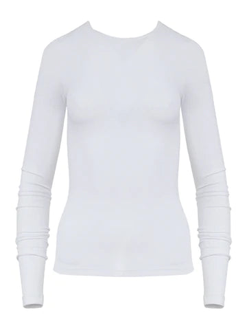 Rib Long Sleeve - White