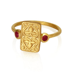 Ruby Seal Ring-Gold