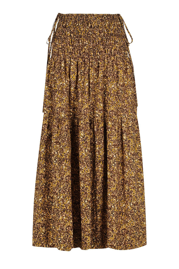 Lilou Shirred Maxi Skirt