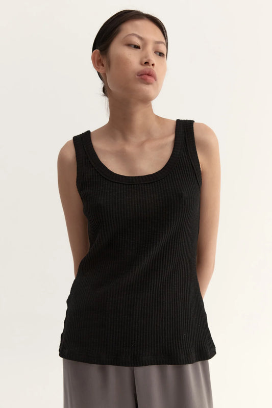 Kasumi Knit Tank - Black