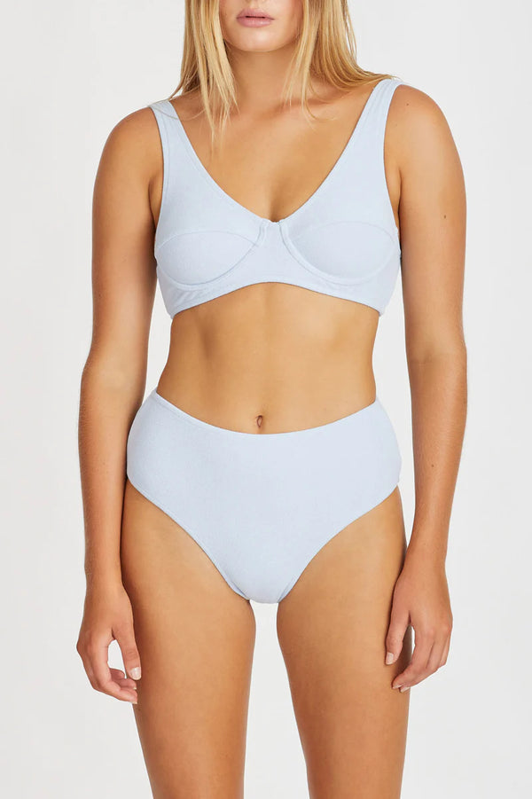 Cool Blue Towelling Bra Cup