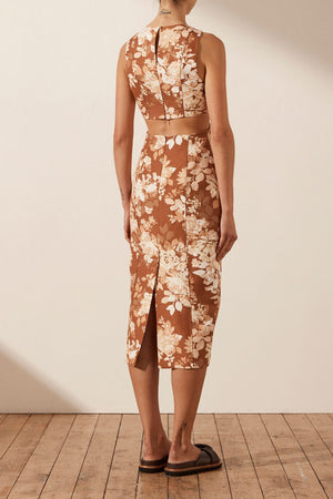 Capucine Panelled Fitted Midi Dress