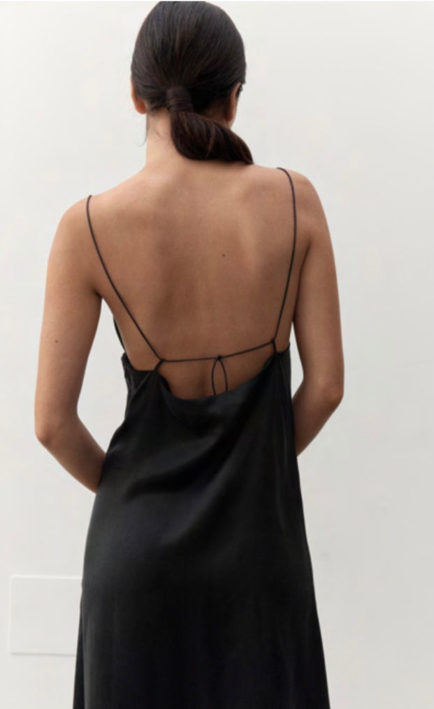 Penelope Silk Dress - Black
