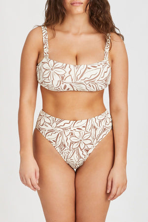 Cocoa Flower High Waist Brief