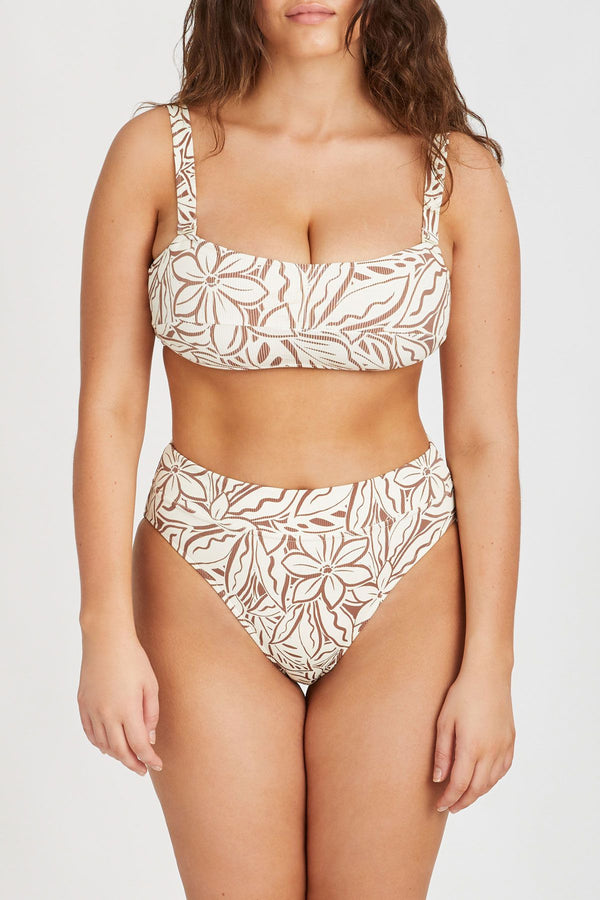 Cocoa Flower High Waist Brief