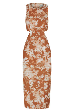 Capucine Panelled Fitted Midi Dress