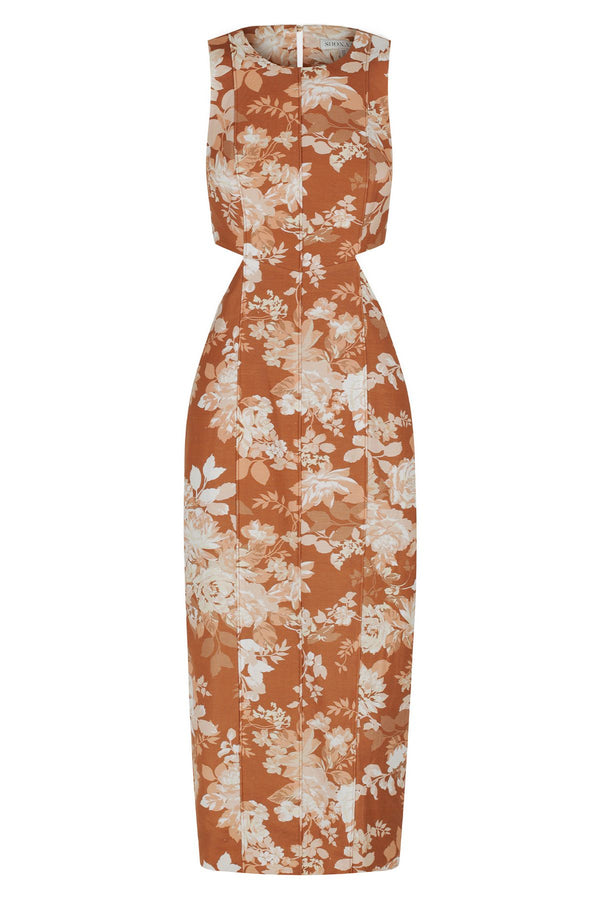 Capucine Panelled Fitted Midi Dress