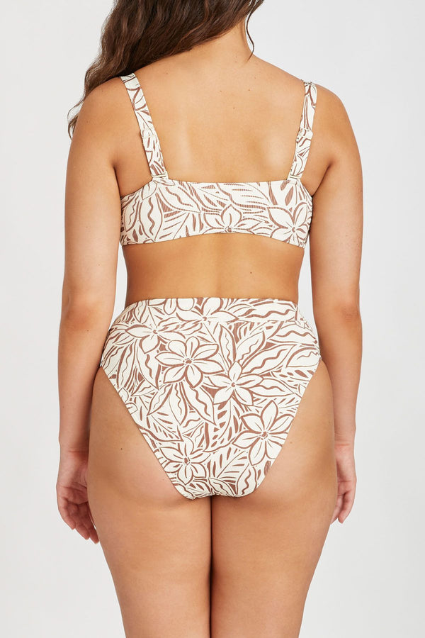 Cocoa Flower High Waist Brief